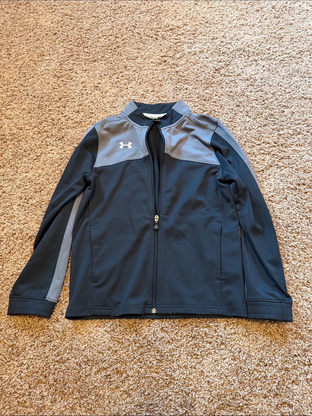Under Armour Boy’s Black and Gray Performance Full-Zip Jacket